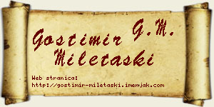 Gostimir Miletaški vizit kartica